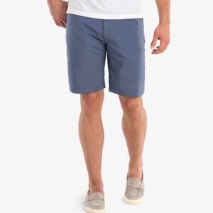 Johnnie-O Woven Mulligan Performance Golf Short Pacific Blue Mens sz 30 Gripper
